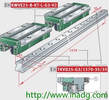 INA滑块 KWVE30-B-SN INA导轨组件